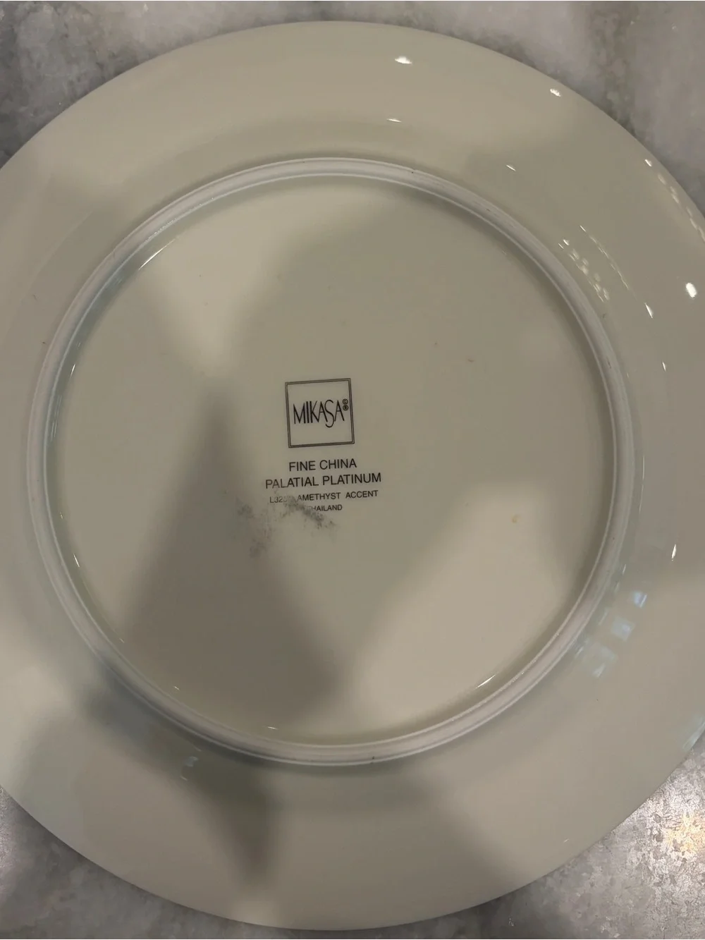 Mikasa Palatial Platinum Amethyst Accent Fine China Salad Plates